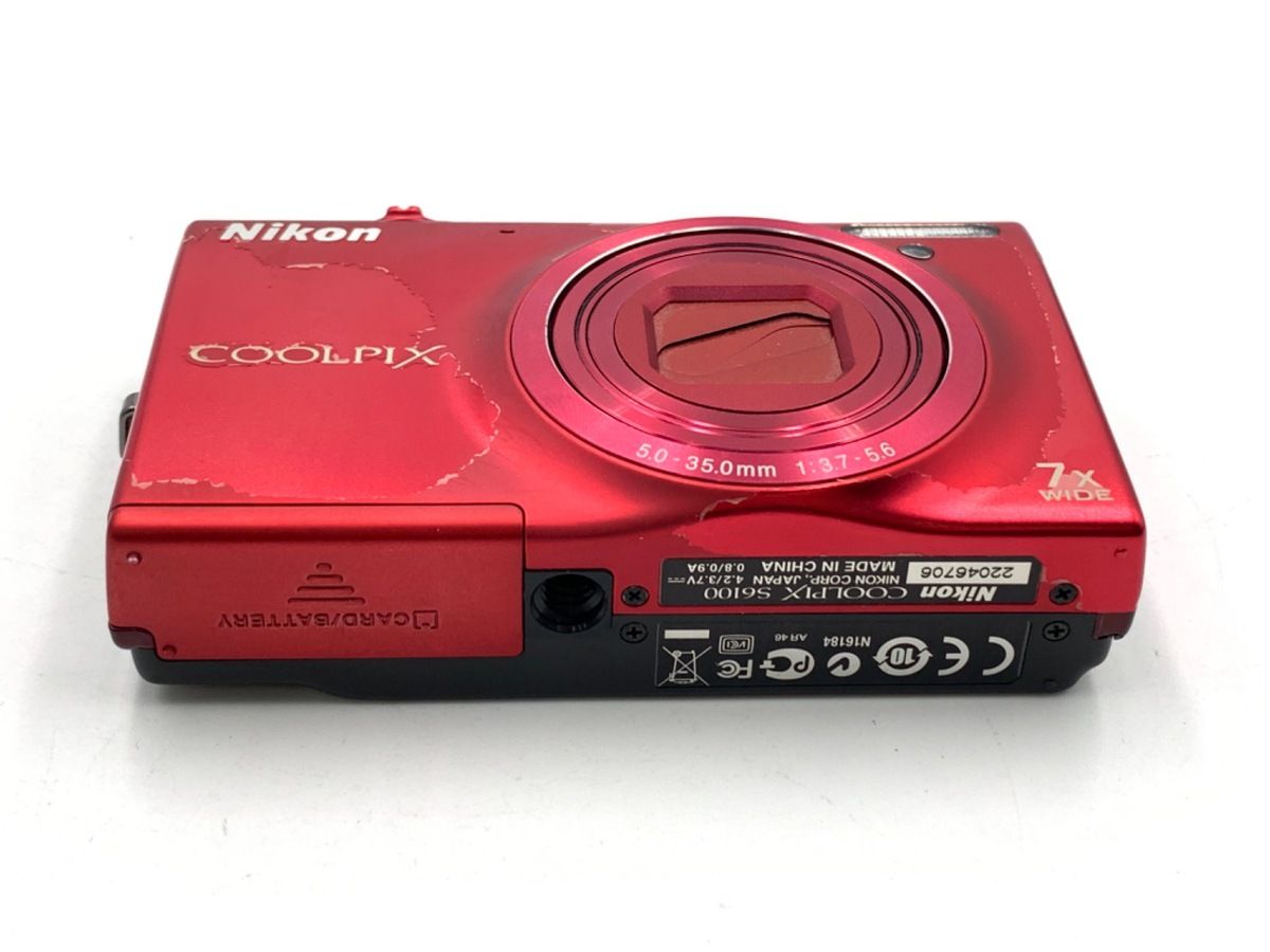 難あり品】 ニコン COOLPIX S6100 スーパーレッド 難あり品】 ニコン COOLPIX S6100 スーパーレッド