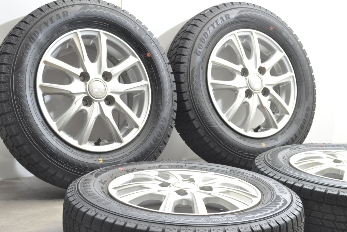 バリ溝 GRASS 13 in 4 0 B 42 PCD 100 グッドイヤー アイスナビ8 145 80 R N BOX WGN VAN アルト ワゴンR スペーシア タント ムーヴ