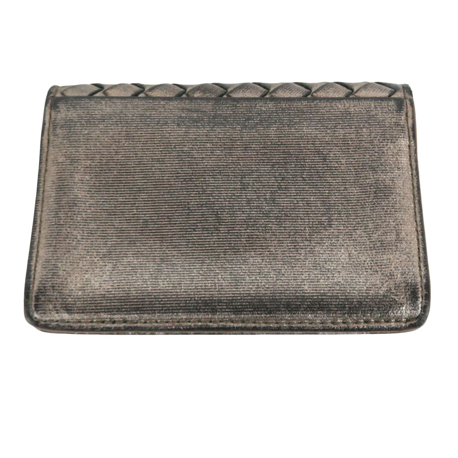 BOTTEGA VENETA 名刺入れ カセット グレー レザー 保存袋付き BOTTEGA