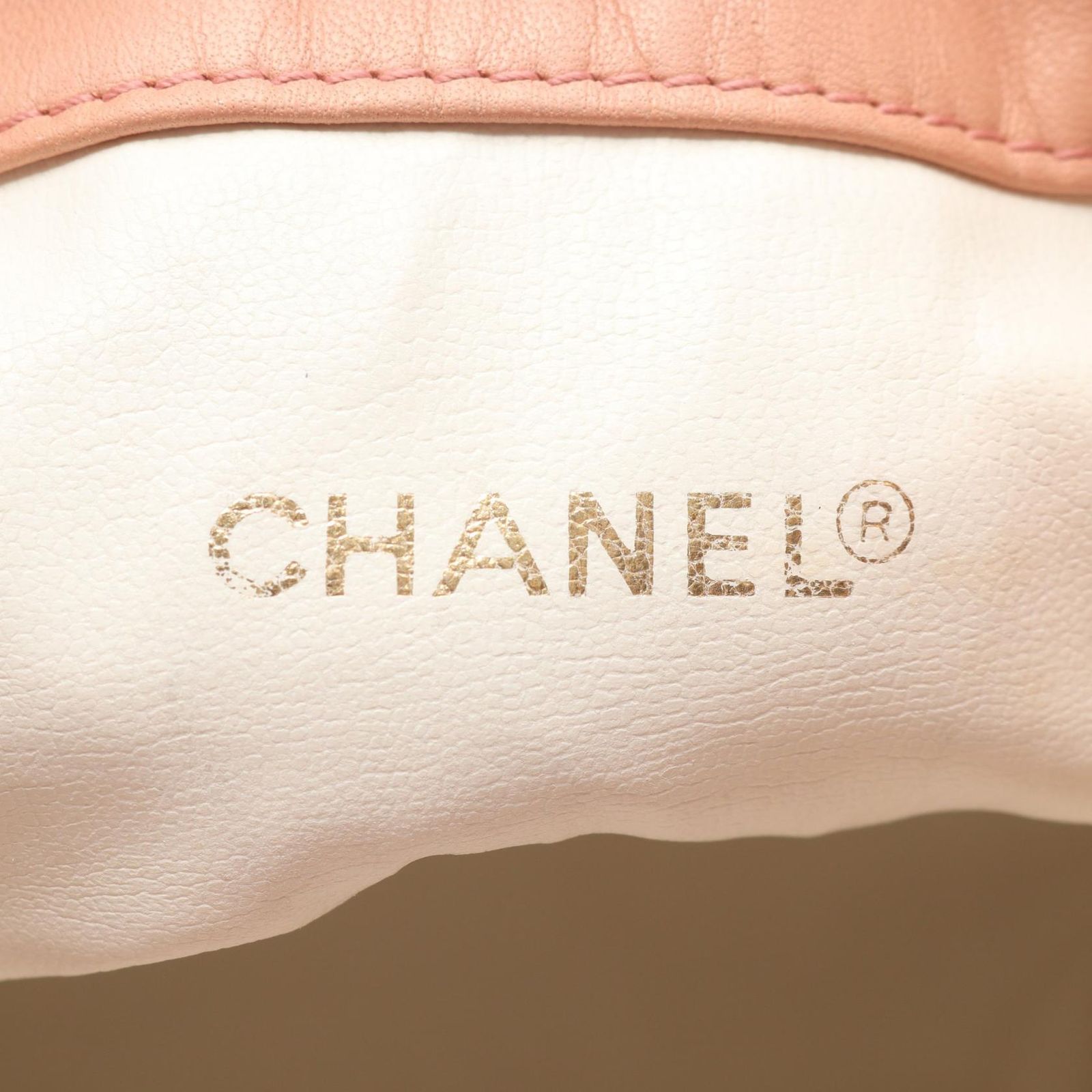 シャネル CHANEL ショルダーバッグ ココマーク 巾着 ピンク レザー