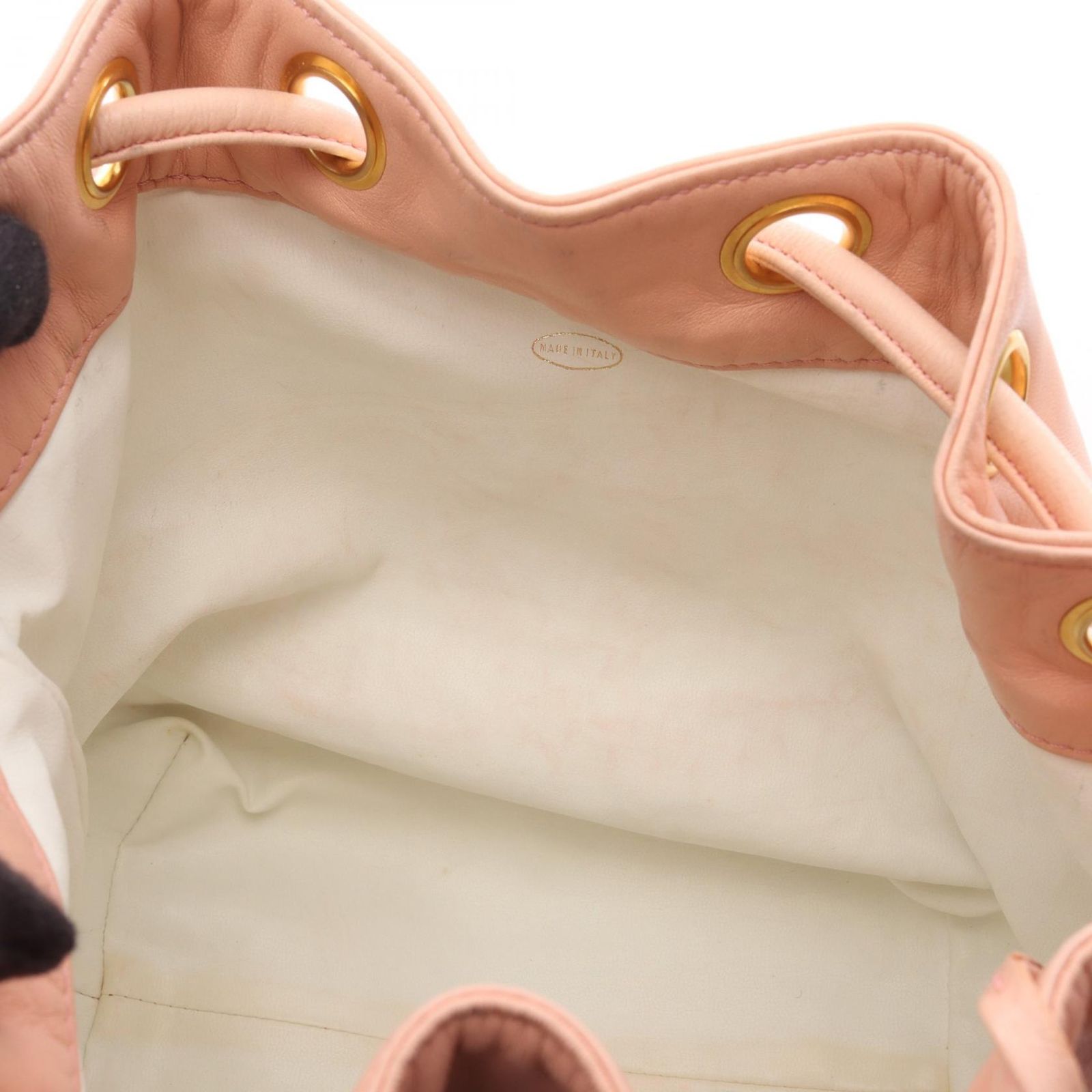 シャネル CHANEL ショルダーバッグ ココマーク 巾着 ピンク レザー