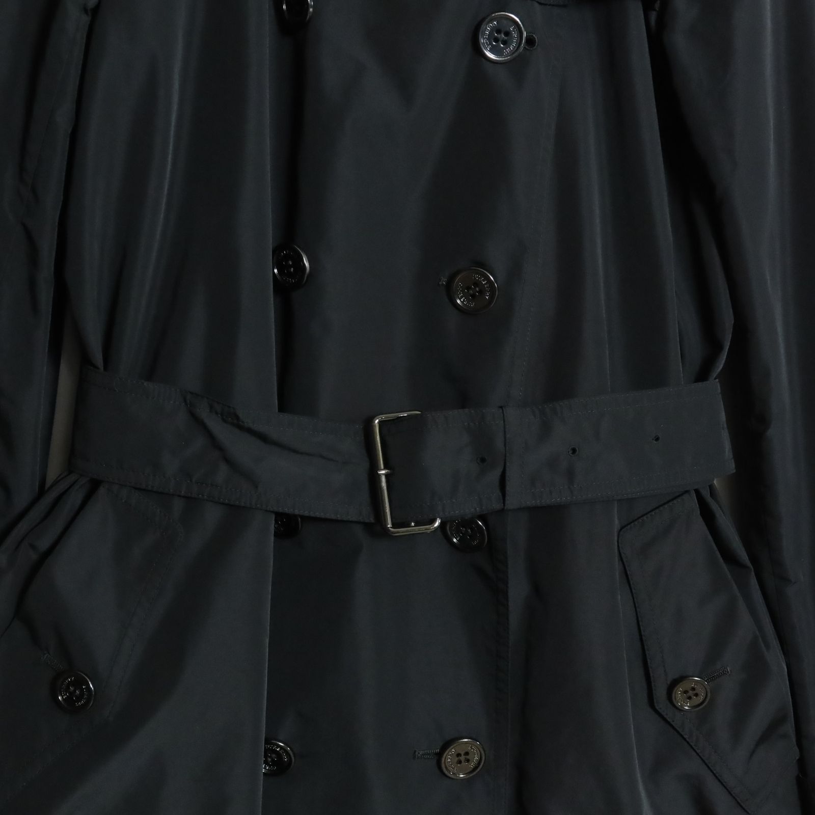 バーバリーロンドン☆スプリングコート フーディ サイズ40 黒系 ちら