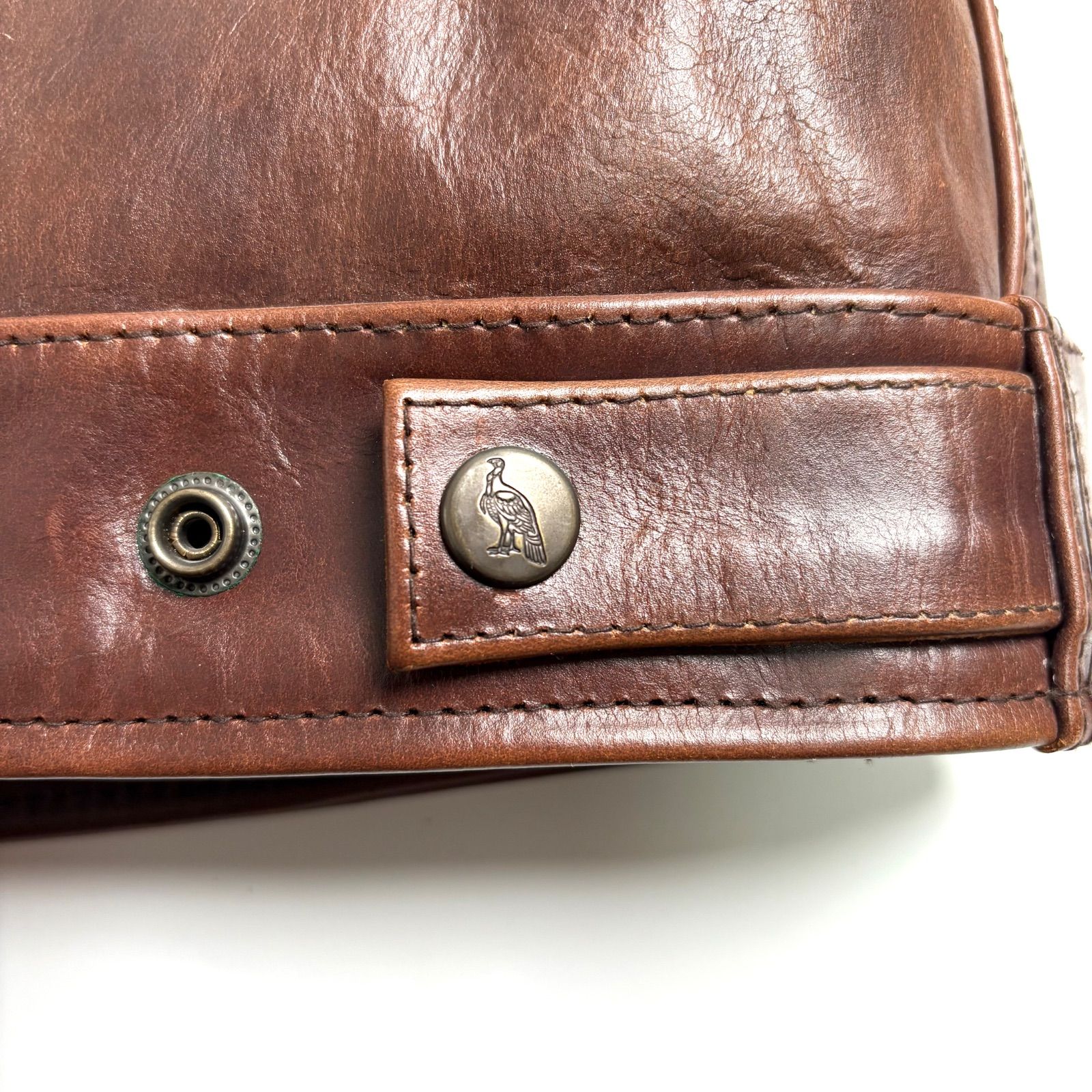 牛革】WILD TURKEY レザージャケット 赤茶 L トラッカージャケット 本