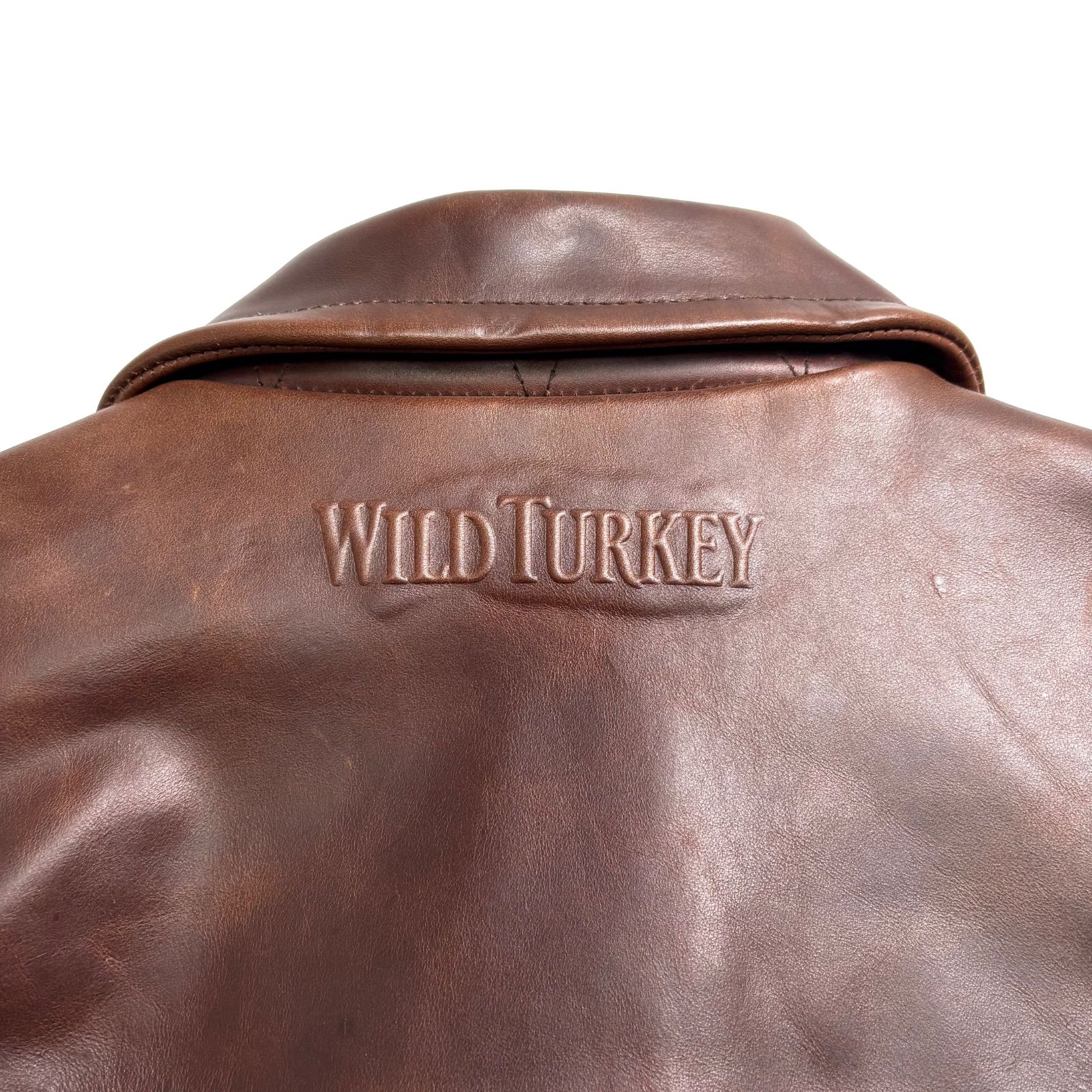 牛革】WILD TURKEY レザージャケット 赤茶 L トラッカージャケット 本