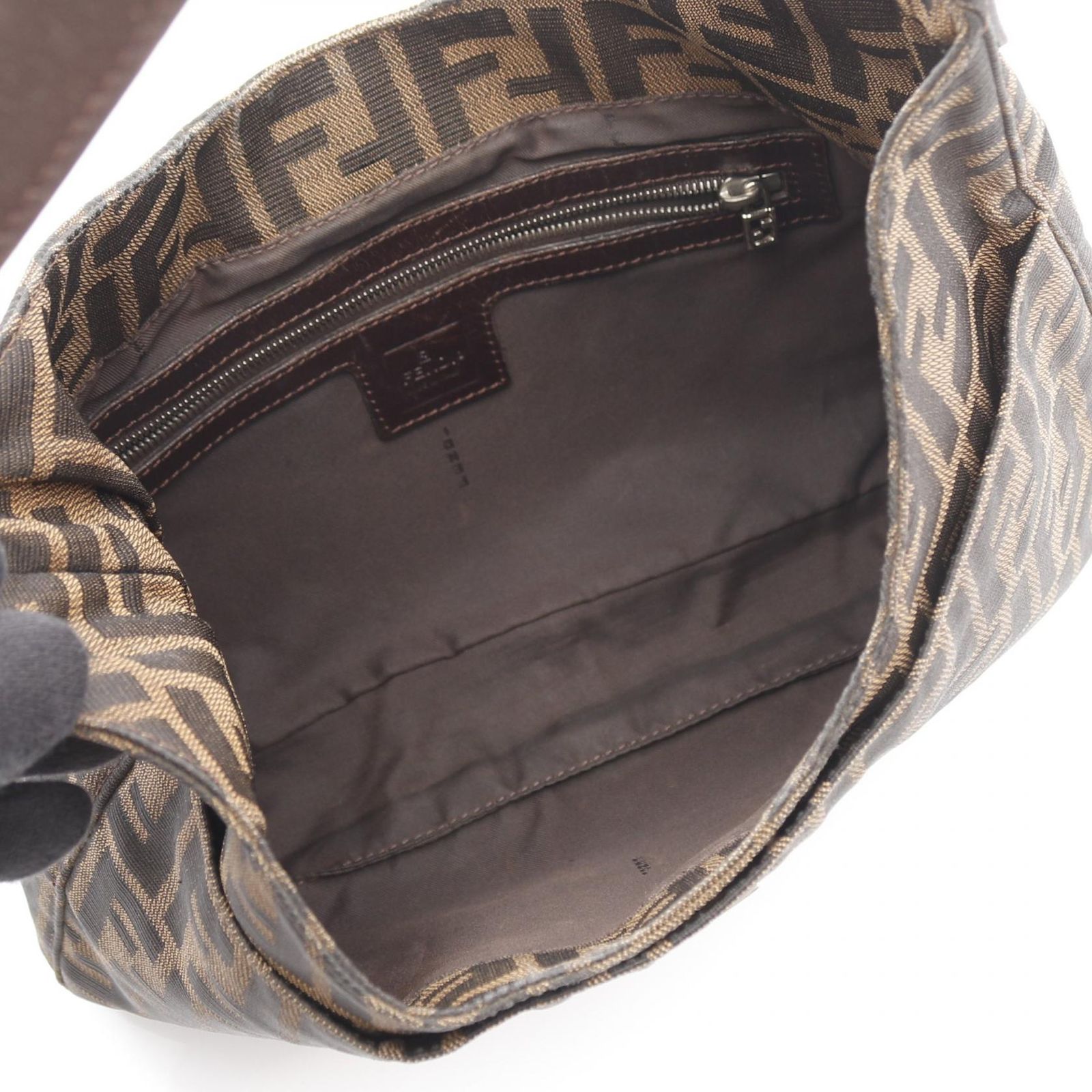 フェンディ FENDI ショルダーバッグ マンマバケット ズッカ ブラウン