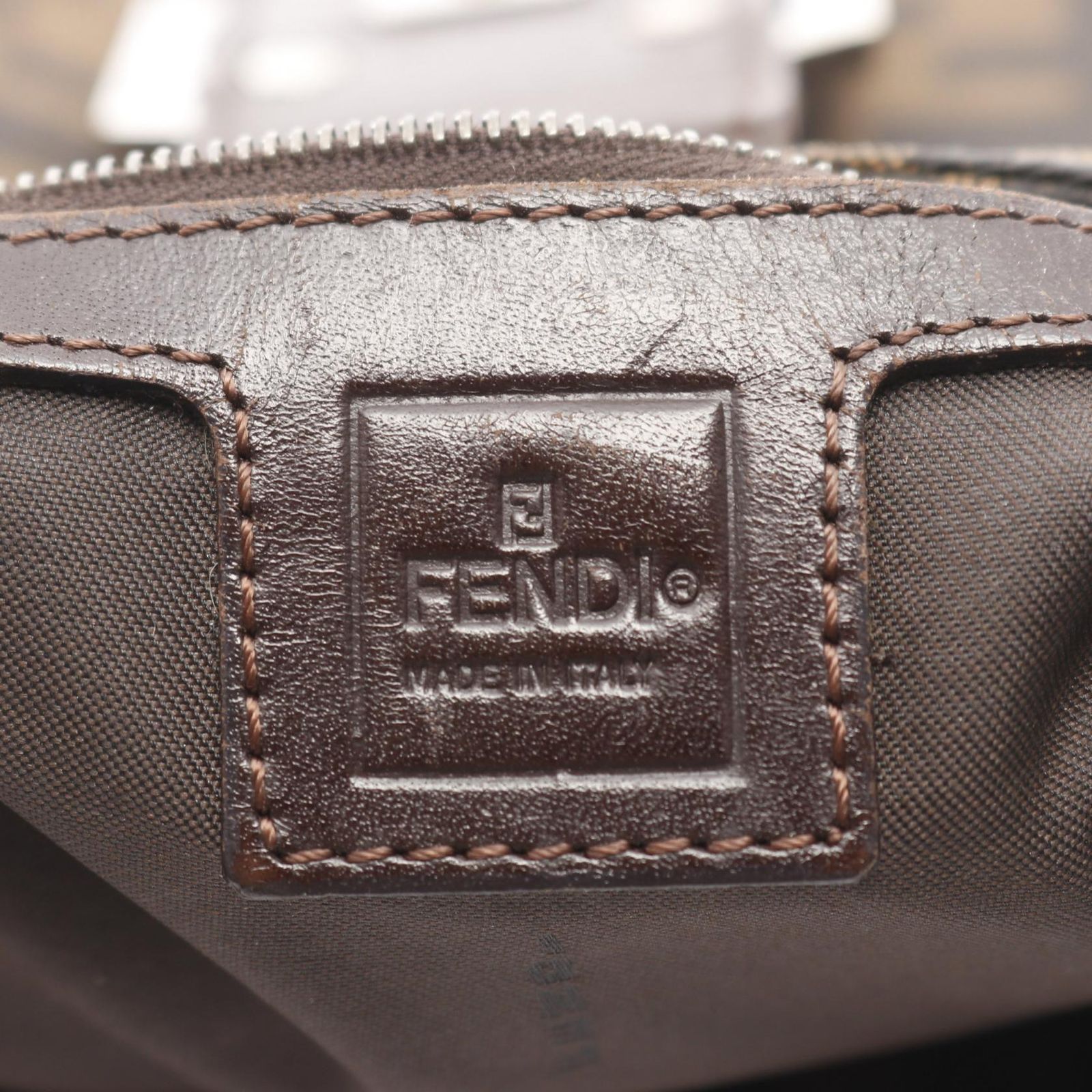 フェンディ FENDI ショルダーバッグ マンマバケット ズッカ ブラウン