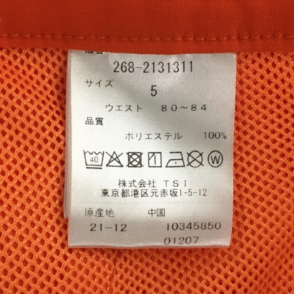 超美品】PGGパーリーゲイツ パンツ オレンジ 無地 薄手 メンズ 5(L