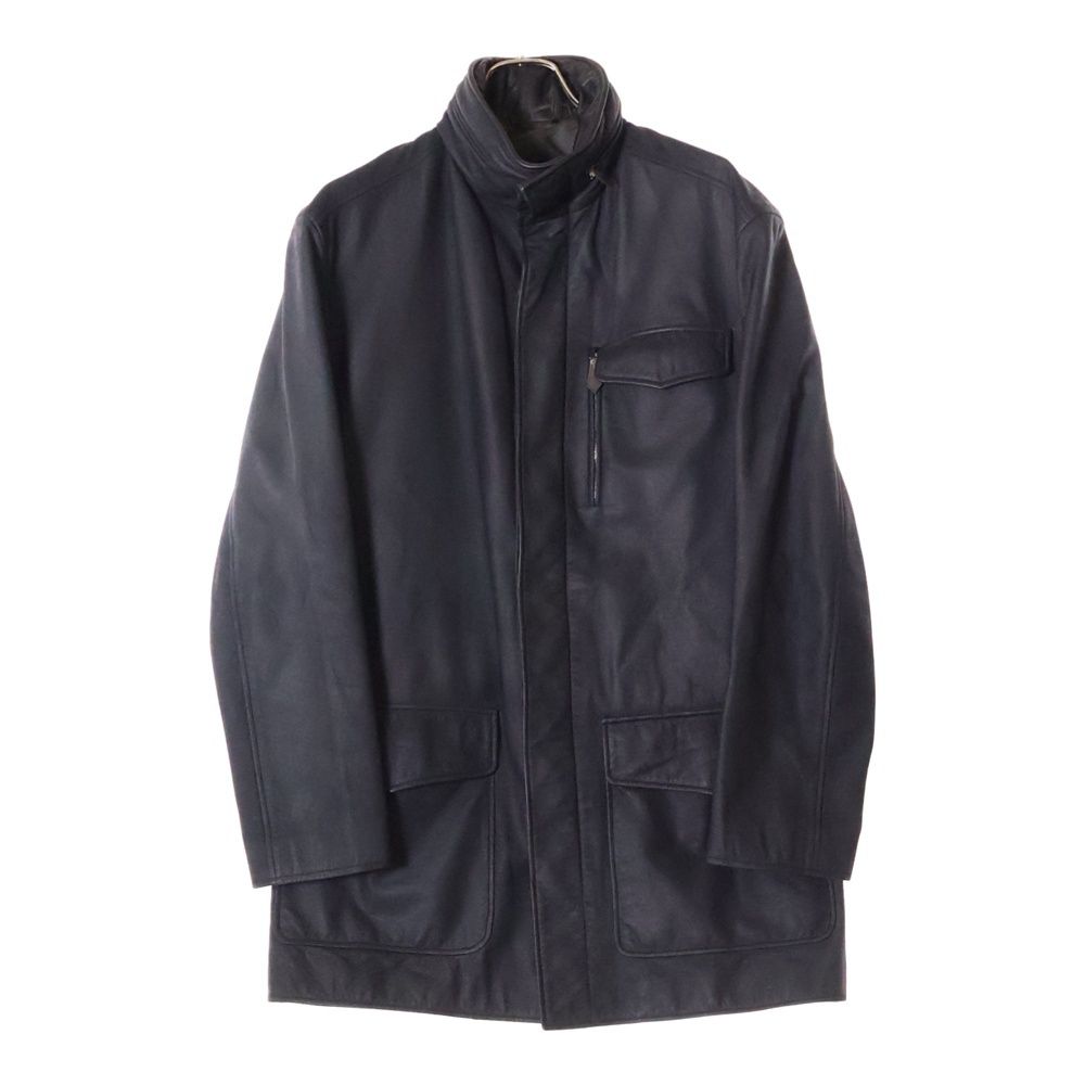 HERMES スタンドカラージャケット HERMES (エルメス) M-65 TYPE スタンドカラー カウレザー ジャケット