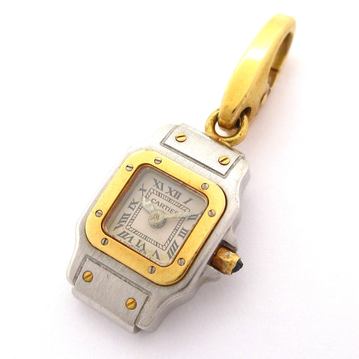 Cartier カルティエ ペンダントトップ チャーム K 18 WG×K YG ペンダントウォッチ 不動