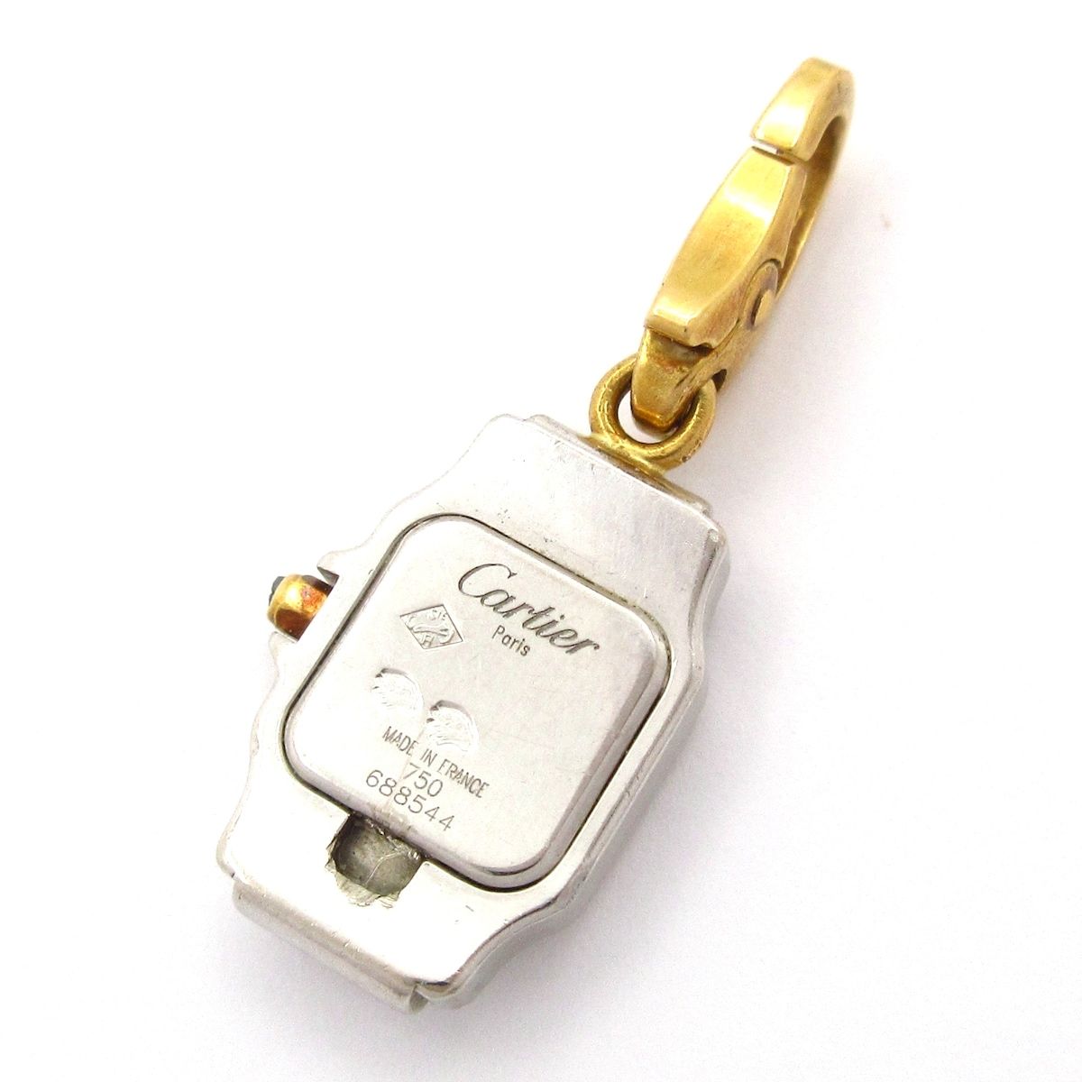 【お値下げ】カルティエ　ペンダントトップ　チャーム　750YG（K18） Cartier(カルティエ) ペンダントトップ チャーム K18WG×K18YG