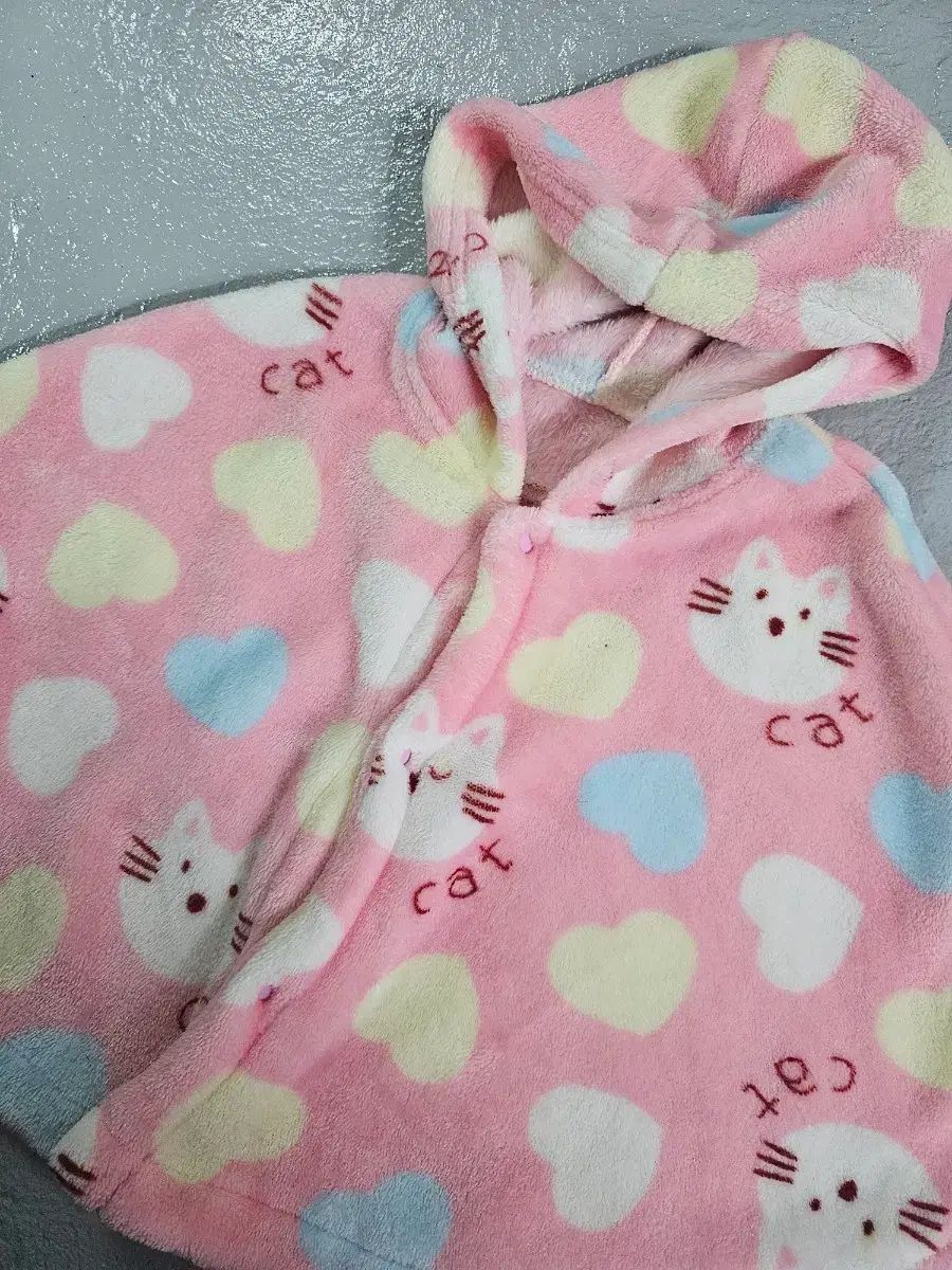 猫フリース ケープ 70-80