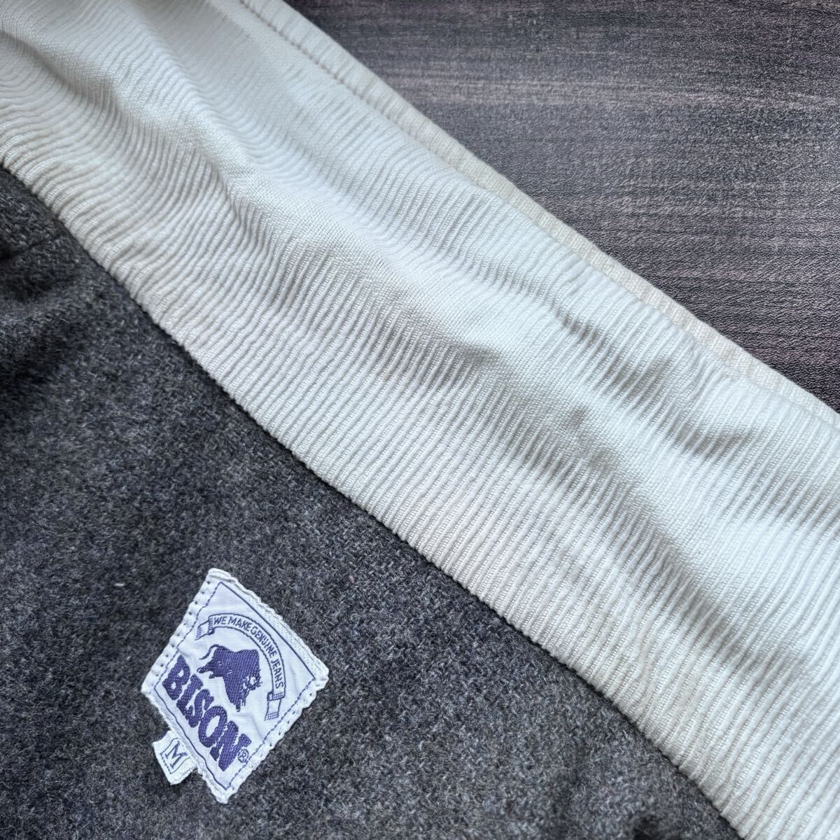 BISON バイソン 80 s 雰囲気抜群 国産 ヴィンテージ 裏ブランケット カバーオール ジャケット size.M インディゴ ブルー 日本製 カバーオール ジャケット アウター メンズ