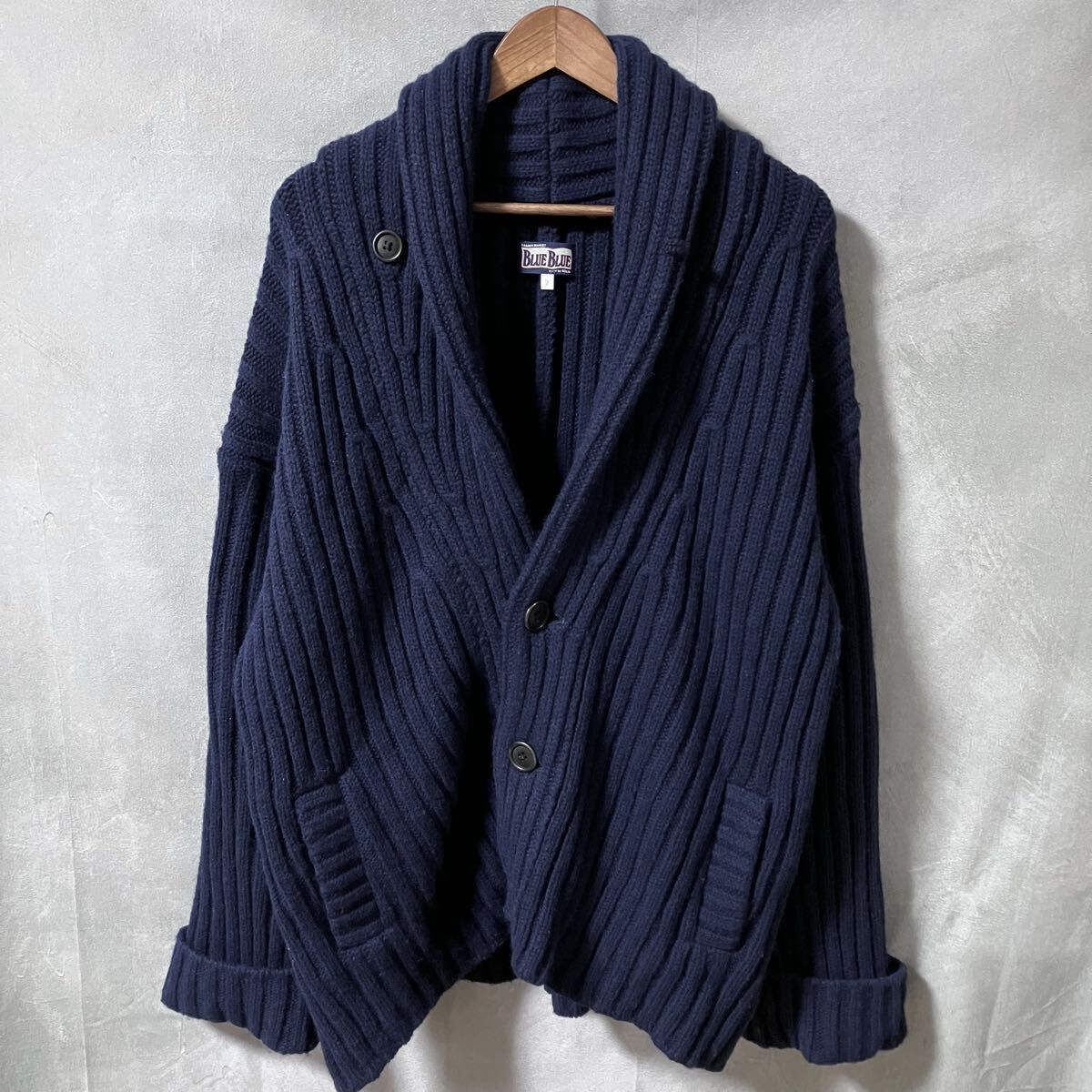 BLUE BLUE JAPAN ブルーブルー ウールナイロン 厚手 ヘビーニット