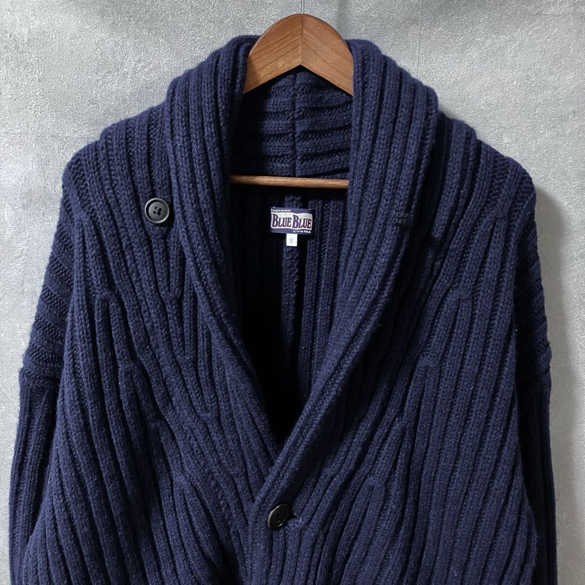 BLUE BLUE JAPAN ブルーブルー ウールナイロン 厚手 ヘビーニット