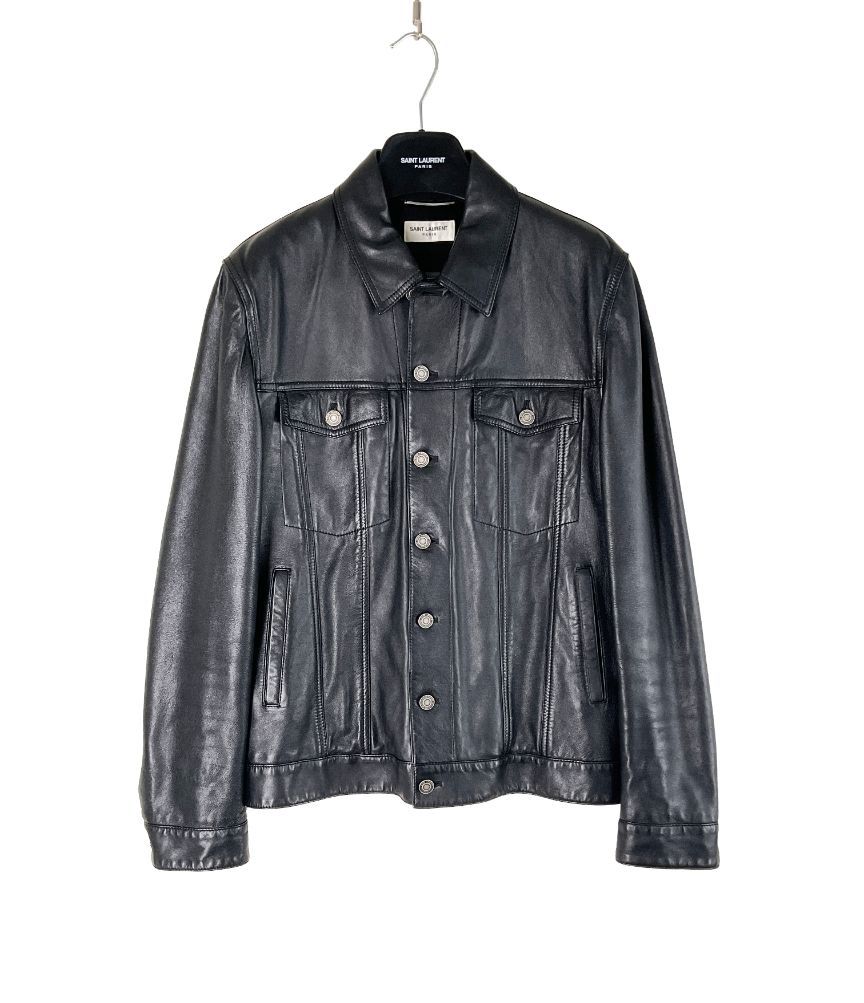 美品 21SS SAINT LAURENT PARIS サンローランパリ スムースレザー