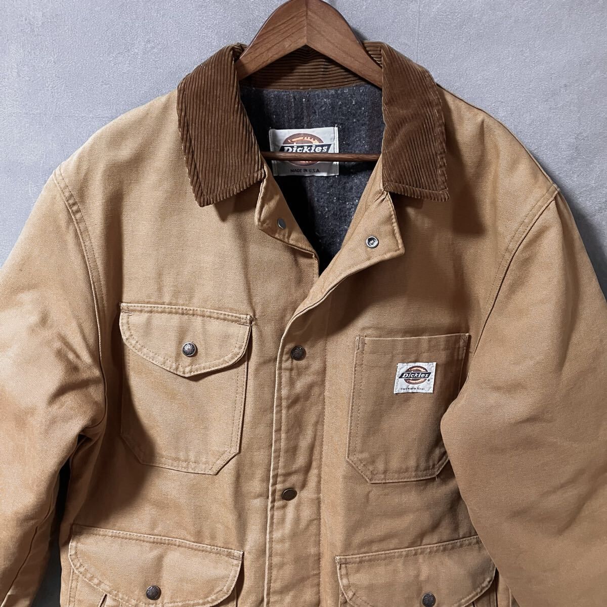 Carhartt カーハート ブランケット 裏地付き スナップボタン ミシガンチョアコート ダック ジャケット size.? XL程度 Made in USA