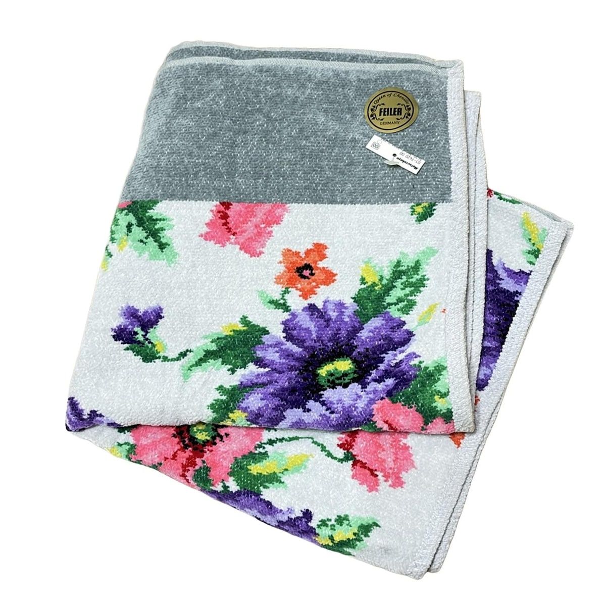 FEILER(フェイラー) 小物新品同様 - ライトグレー×ピンク×マルチ