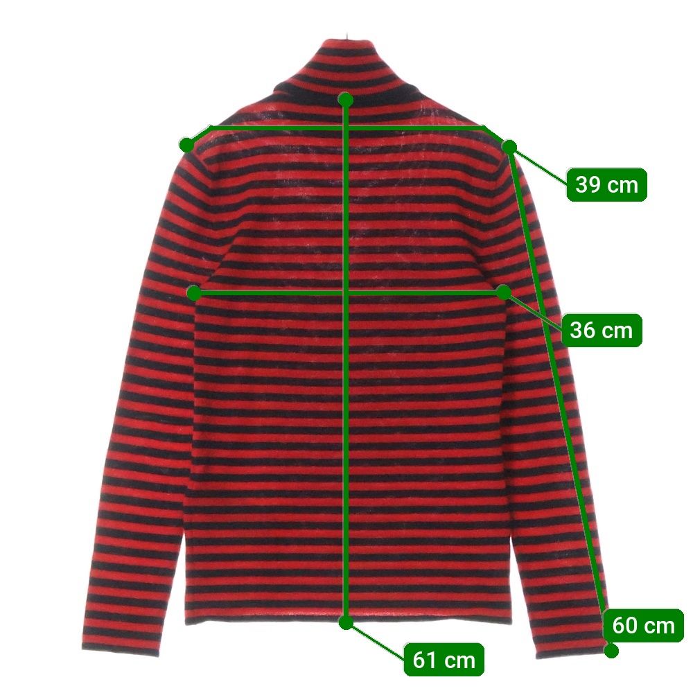 SAINT LAURENT PARIS (サンローランパリ) ボーダー タートルネック