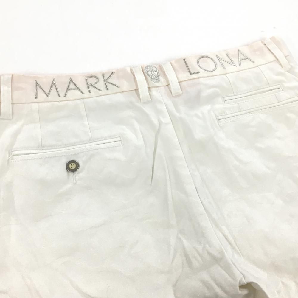 マークアンドロナ パンツ 白 地模様 スカル 迷彩 カモフラ メンズ L