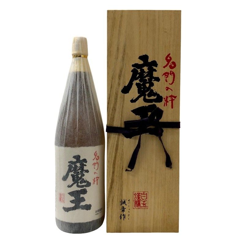 魔王 1800ml 桐箱入り 白玉醸造 魔王1800ml 純正桐箱入 | お取り寄せ自宅居酒屋 しんせん