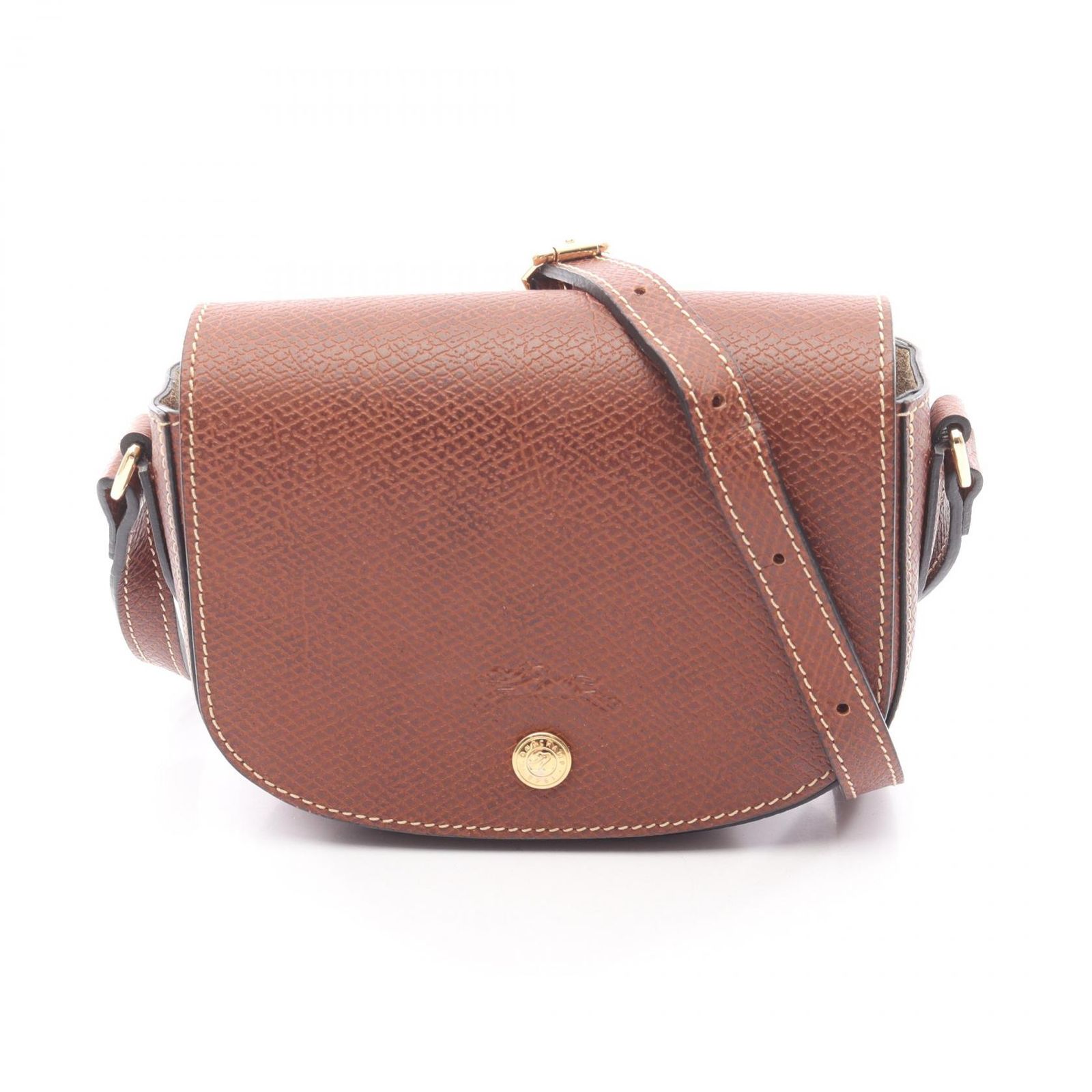 ロンシャン Longchamp ショルダーバッグ エピュレ ブラウン レザー 
