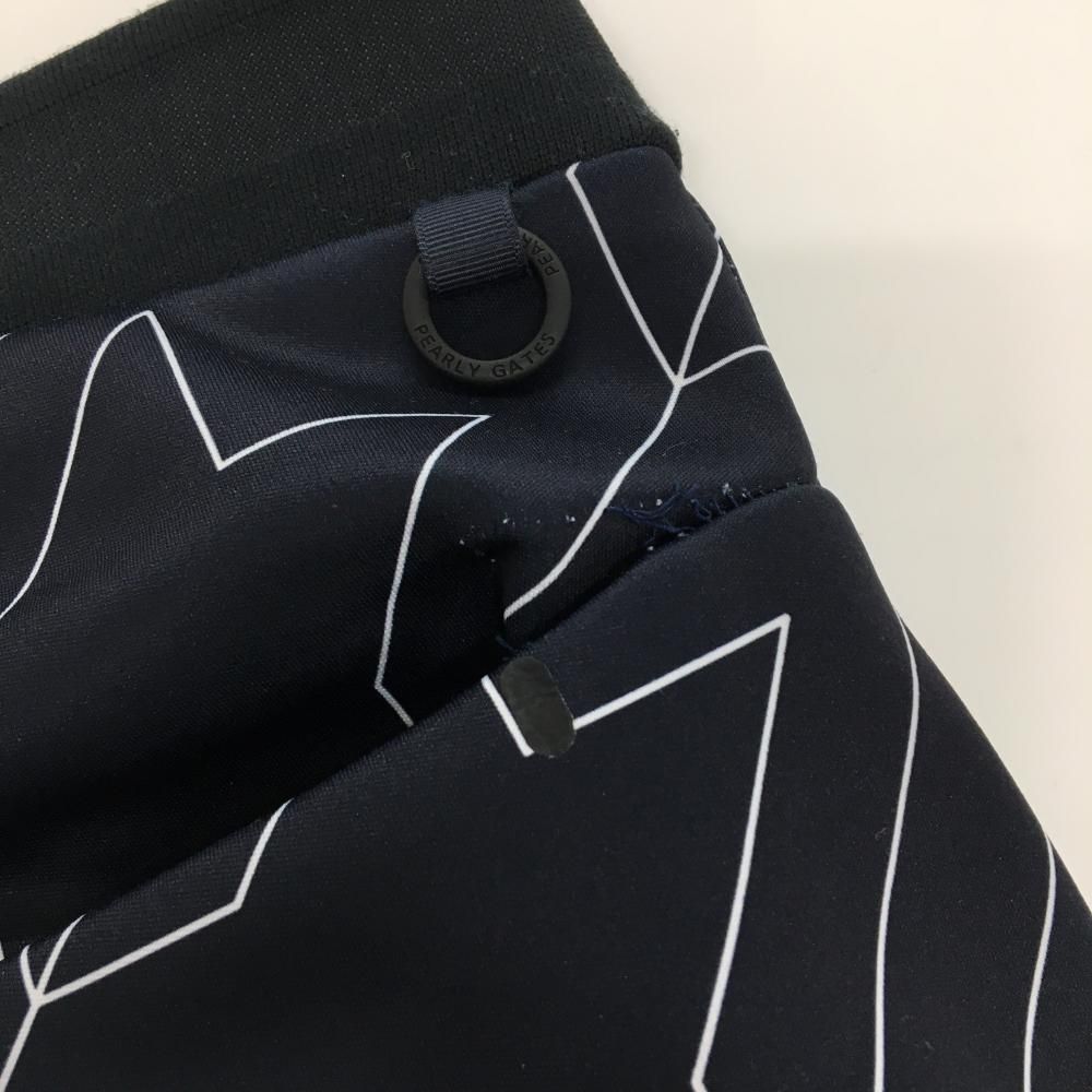 パーリーゲイツ パンツ ネイビー×白 総柄 裏起毛 メンズ 7(2XL) ゴルフ