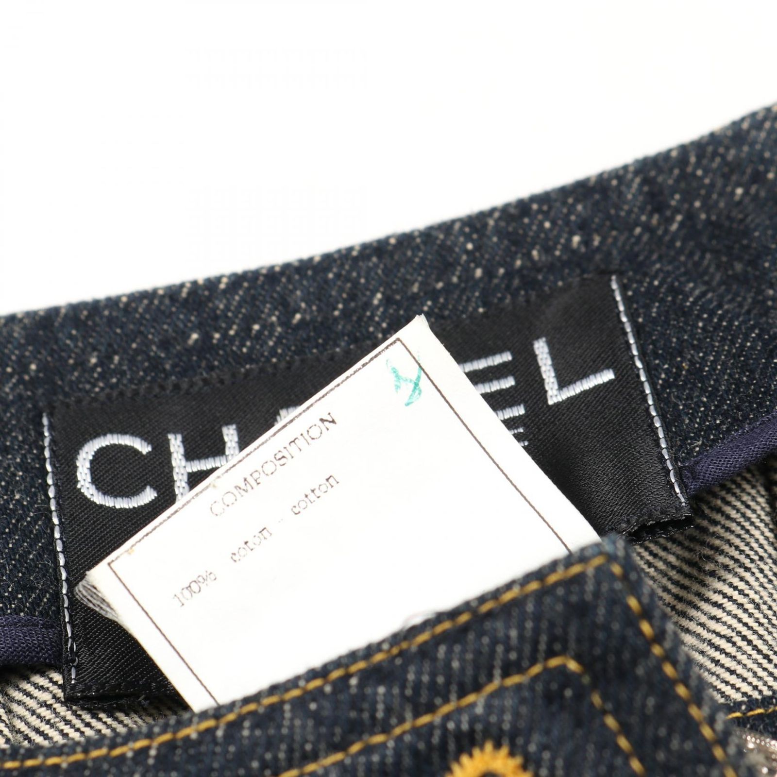 シャネル CHANEL デニムジャケット ココマークボタン P07055V04732