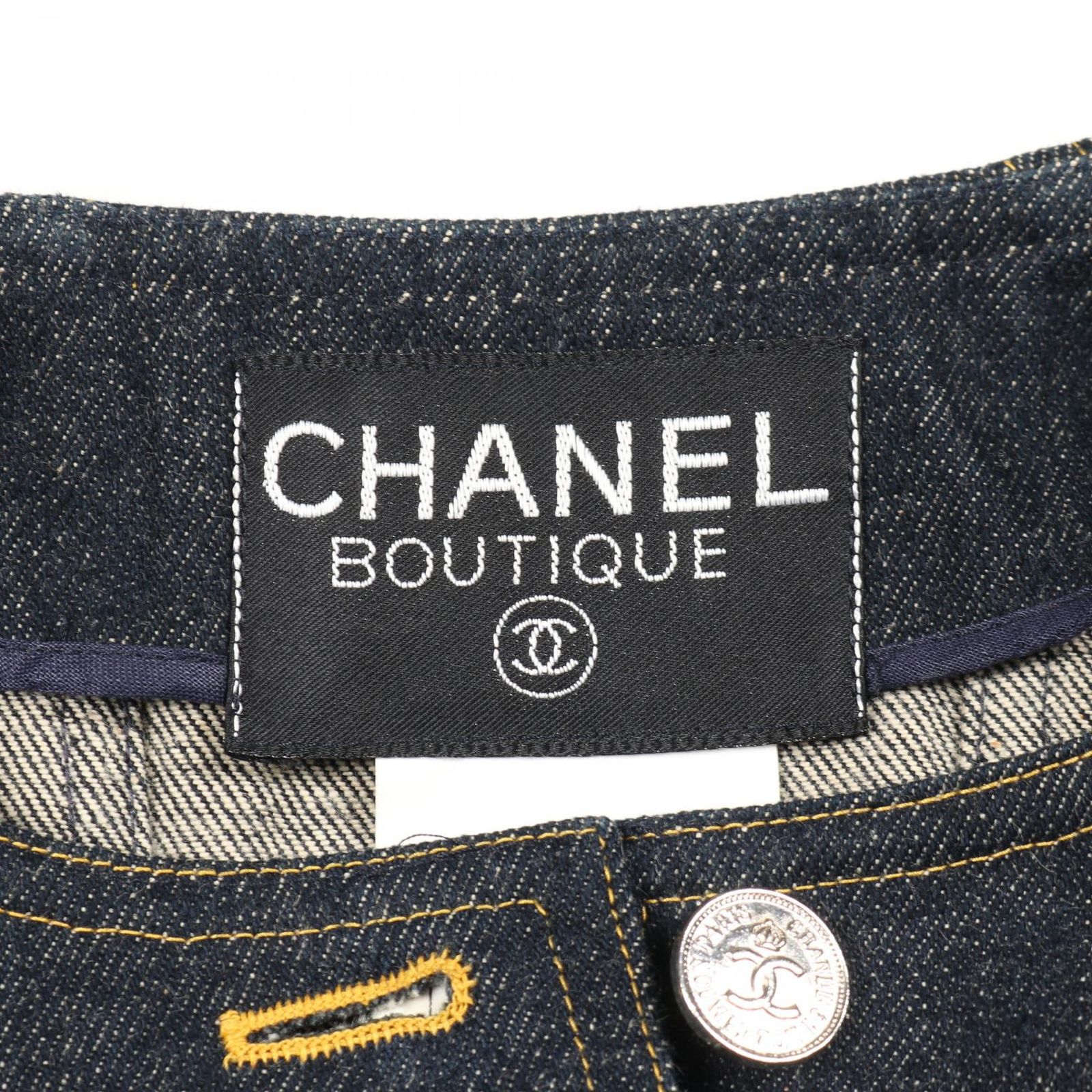 シャネル CHANEL デニムジャケット ココマークボタン P07055V04732
