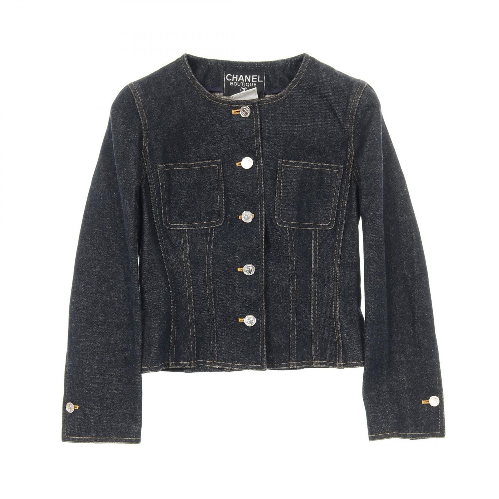 シャネル CHANEL デニムジャケット ココマークボタン P07055V04732