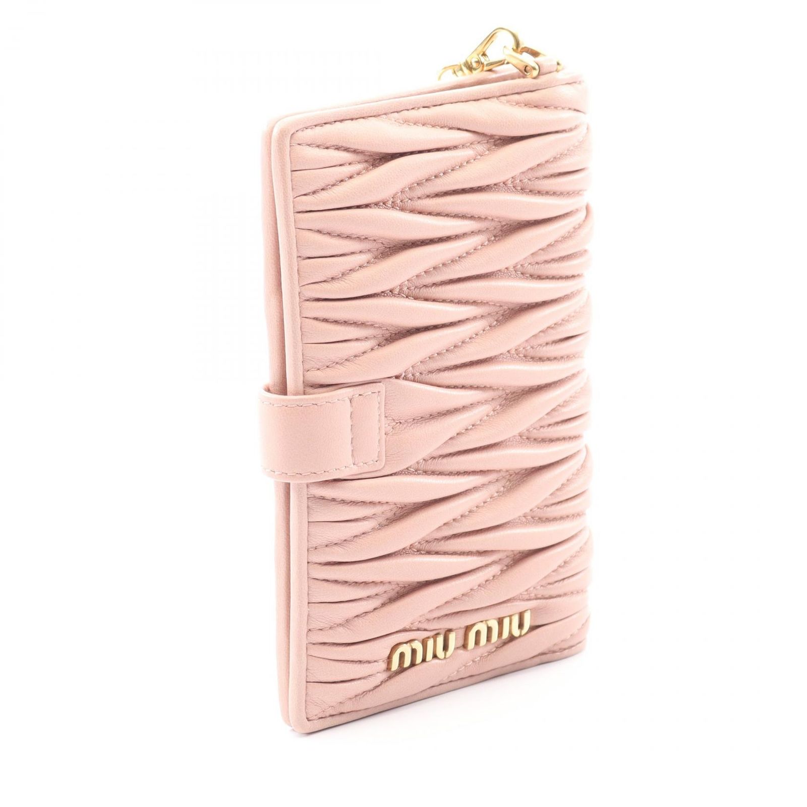 ミュウ ミュウ Miu Miu カードケース マテラッセ サーモンピンク