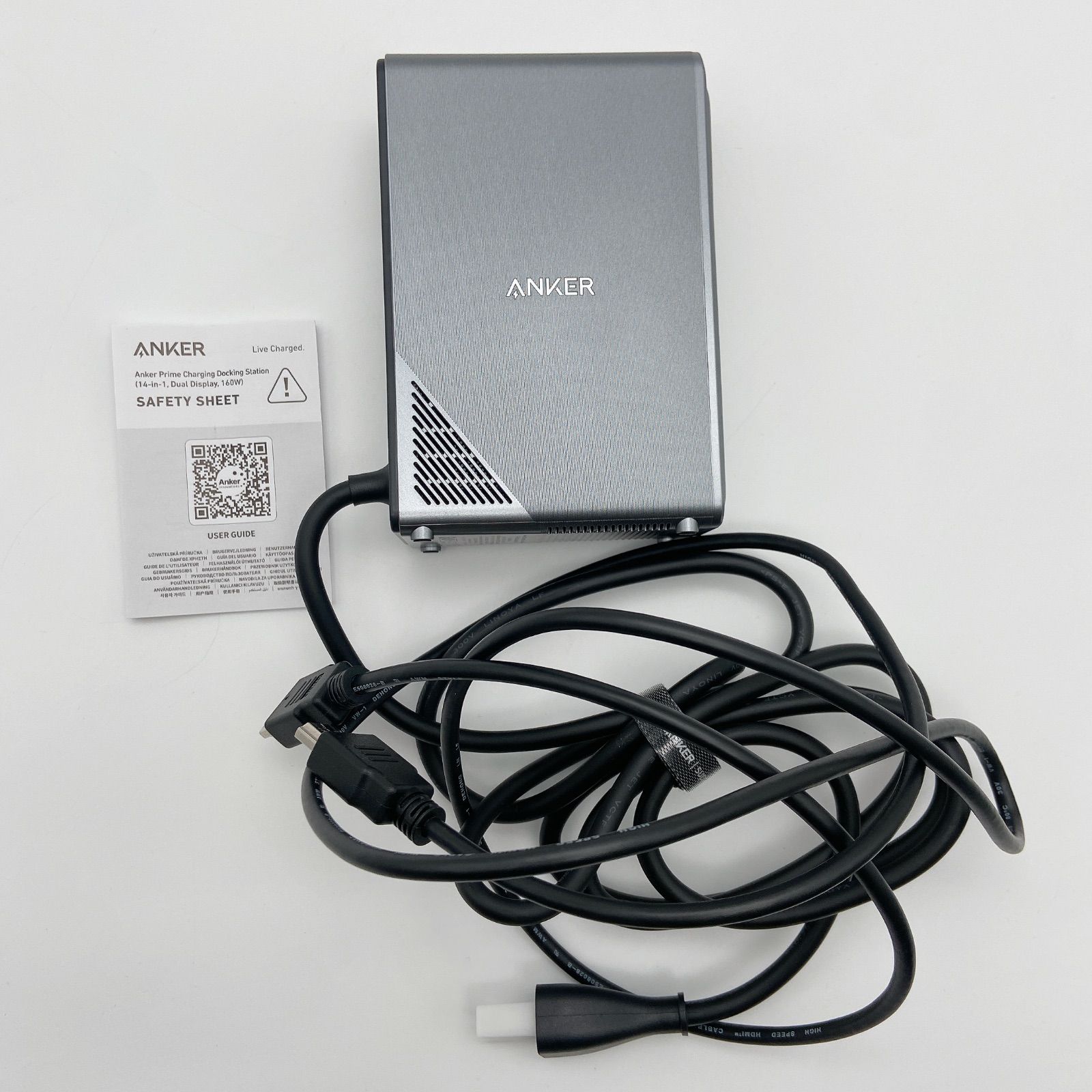 MY 228 Anker Prime ドッキングステーション 14 in 1 デュアルディスプレイ 160 W USB C アップストリームポート PD 最大 100 出力 GaN AC DC 電源内蔵 10 Gbps 高速データ転送 4 K 60 Hz