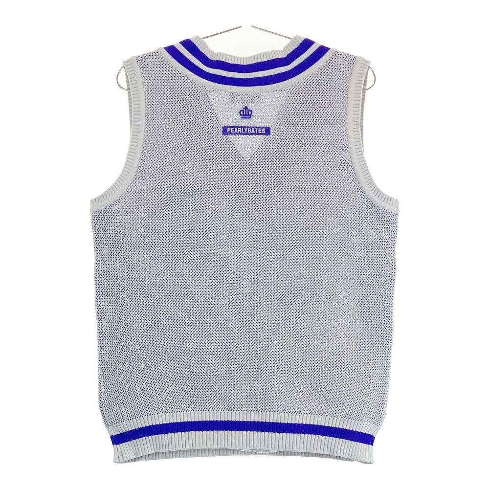 サイズ：5 PEARLY GATES パーリーゲイツ Vネック ニットベスト グレー