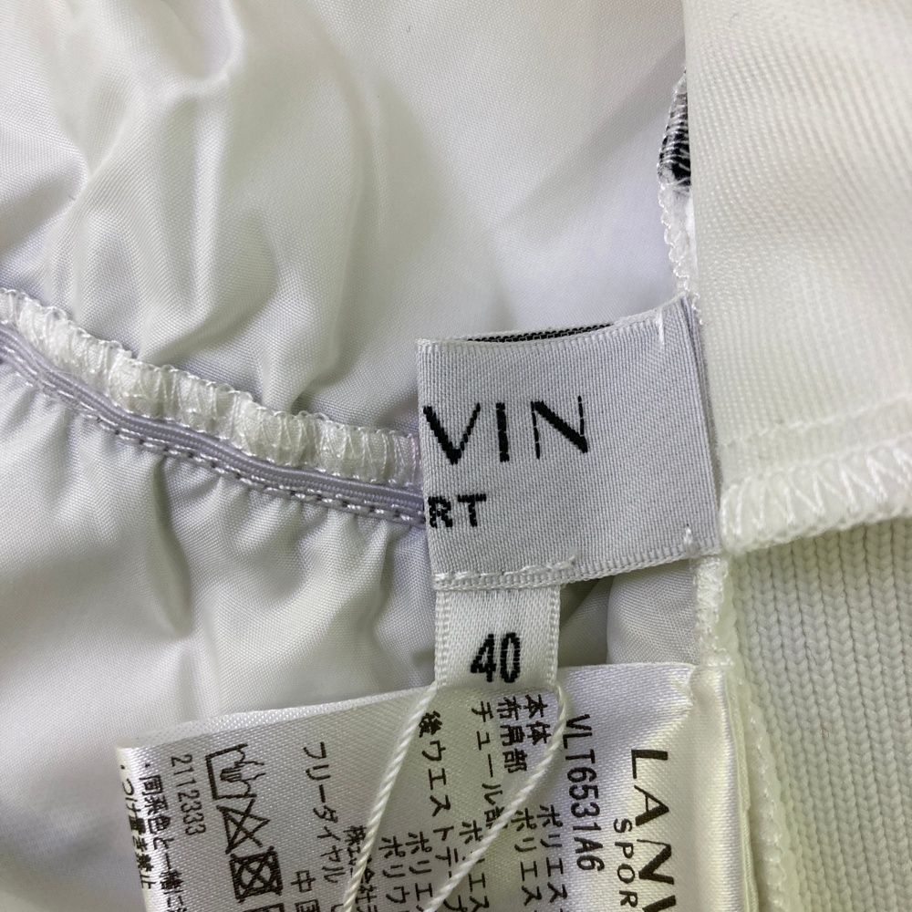 サイズ：40 LANVIN SPORT ランバン スポール ジップベスト ホワイト系
