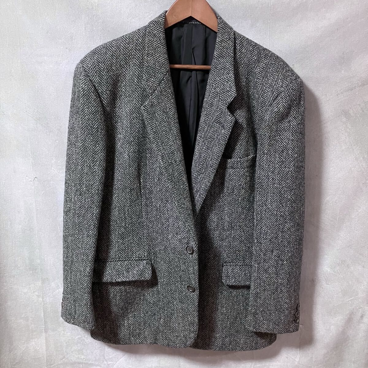 PEYTON PLACE FOR MEN Harris Tweed 80 s archive ヴィンテージ ハリスツイード ウール ヘリンボーン テーラードジャケット size L PPFM