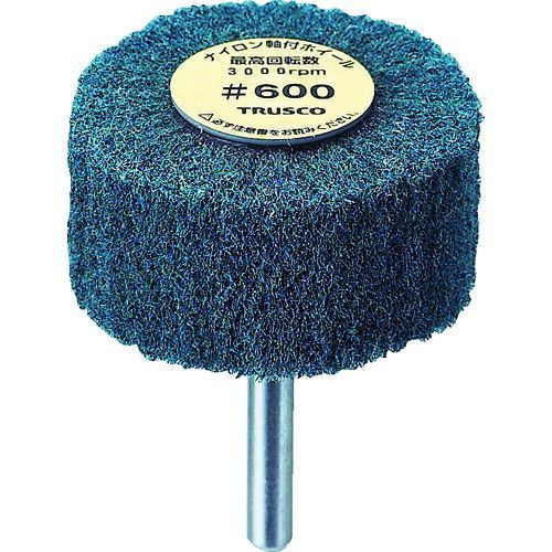 ＴＲＵＳＣＯ ナイロン軸付ホイール 外径１００Ｘ厚２５Ｘ軸６ ６００♯（５個入）