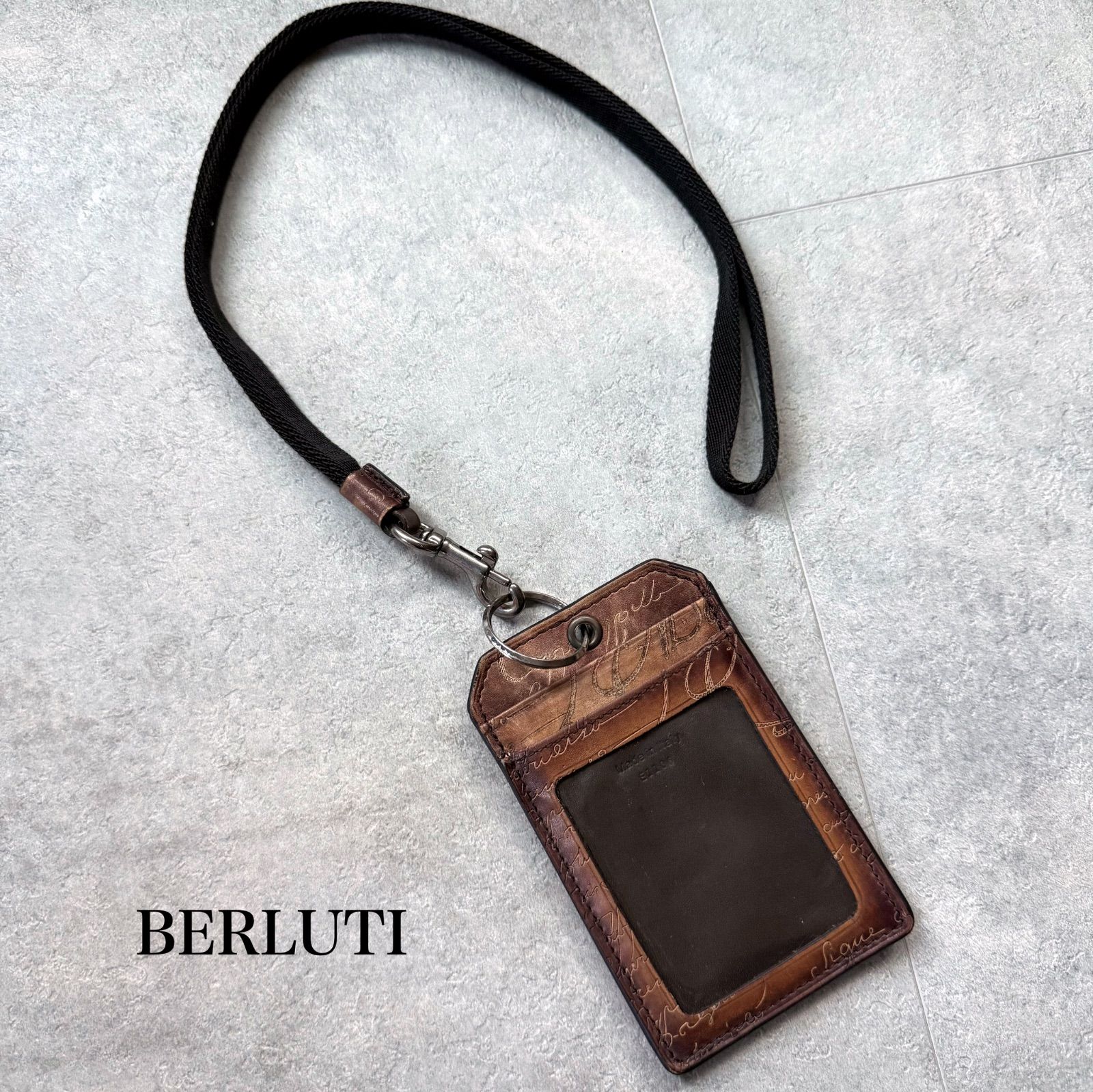 希少 BERLUTI ベルルッティ カリグラフィ ヴェネチアレザー ストラップ