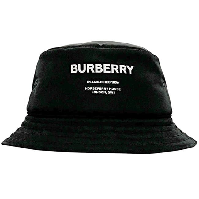 バーバリー バケットハット ブラック ホースフェリー QC 075308
