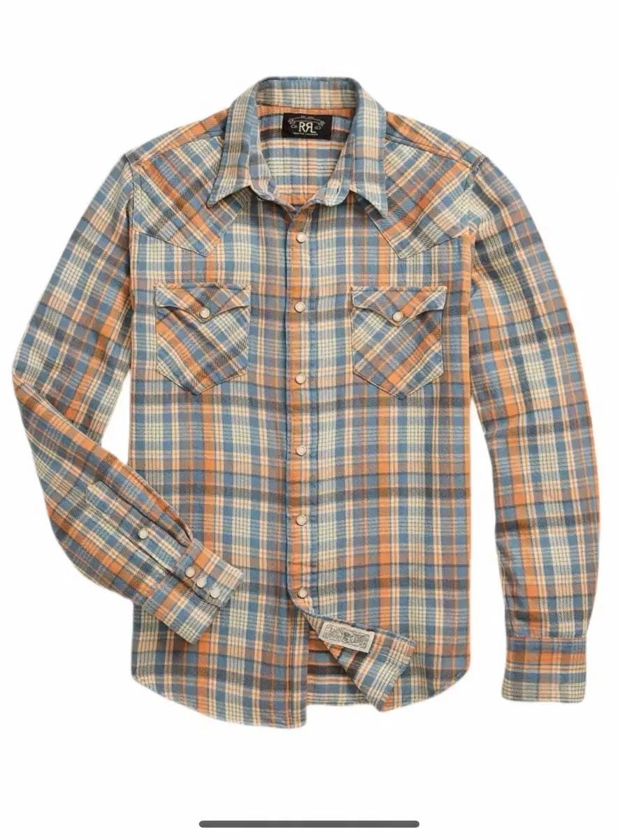 RRL ダブルアールエル スリムフィット プラッド ツイル ウェスタン シャツ XL