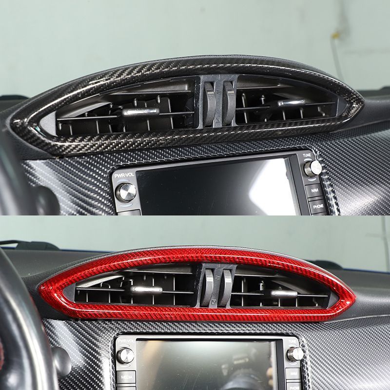 トヨタ86 ZN 6 スバルBRZ ZC 中央エアコン吹き出し口フレーム カーボン製 ドレスアップ 内装 カスタムパーツ