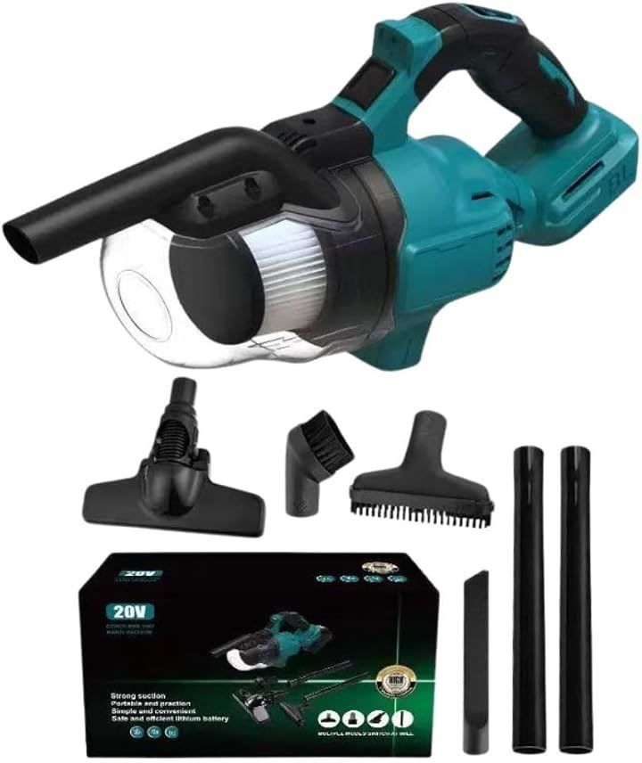 MORABLU マキタ18 V互換 掃除機 充電式 コードレス スティック＆ハンディ 軽量 強力吸引 HEPA 車内 バッテリーなし ブルー 44 x 13 20 cm