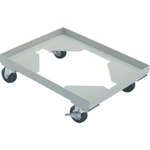 ＴＲＵＳＣＯ 箱台車 内寸５５０Ｘ３９０ ゴム車 自在ストッパー付Ｘ２