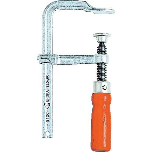 ＴＲＵＳＣＯ エホマクランプ 木ハンドル 最大口開４００ｍｍ深さ１２０ｍｍ