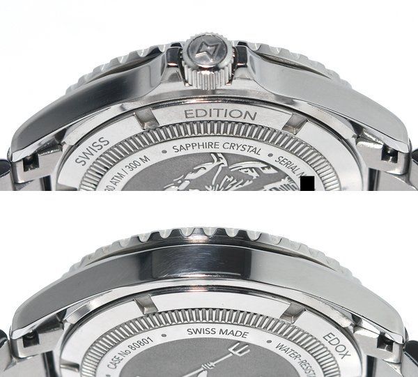  箱 ギャラ付 EDOX エドックス ネプチュニアン 80801 3 NM NIN グランデ リザーブ デイト 自動巻き メンズ 自動巻き時計 腕時計(アナログ)