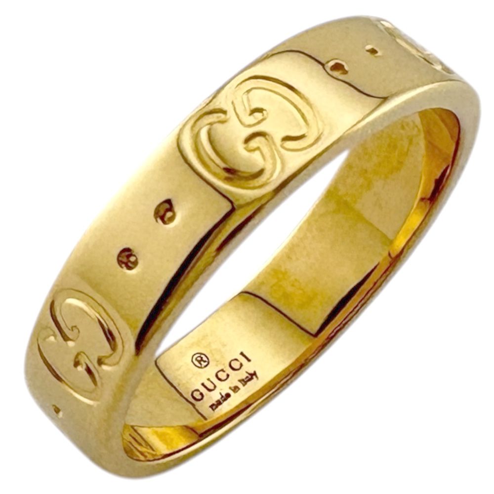 グッチ アイコン リング 指輪 11号 18金 K 18イエローゴールド レディース GUCCI