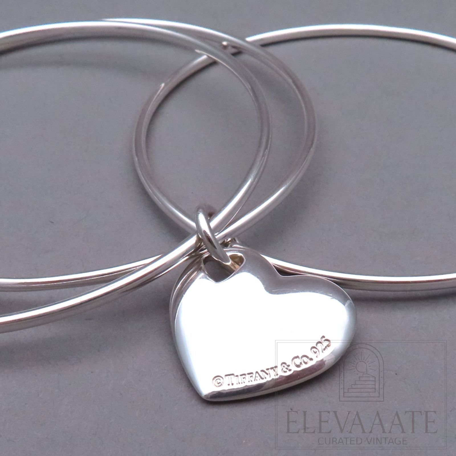 美品 Tiffany&Co. ティファニー 3連 ハート チャーム シルバー