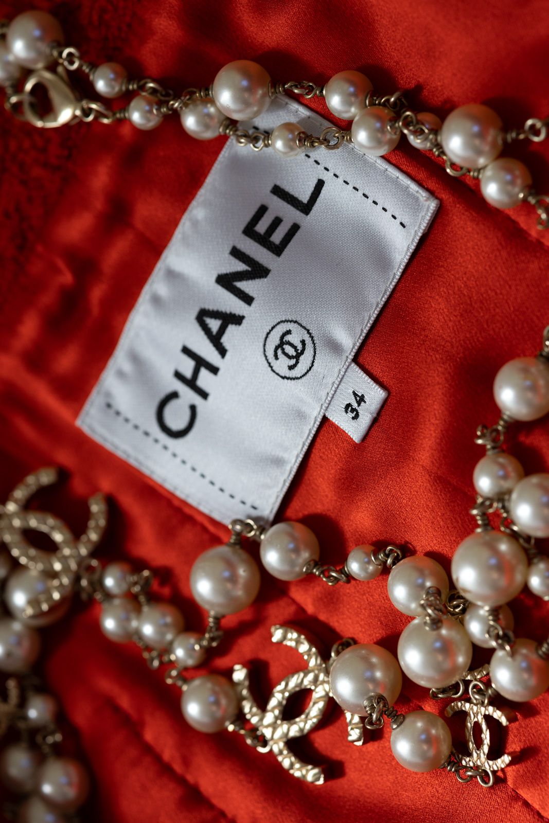 シャネル ジャケット CHANEL コーラル レッド ジッパー ウール