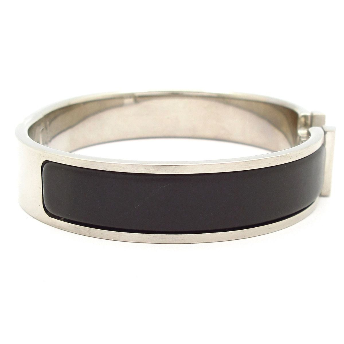 HERMES エルメス バングル クリックHH シルバー 黒