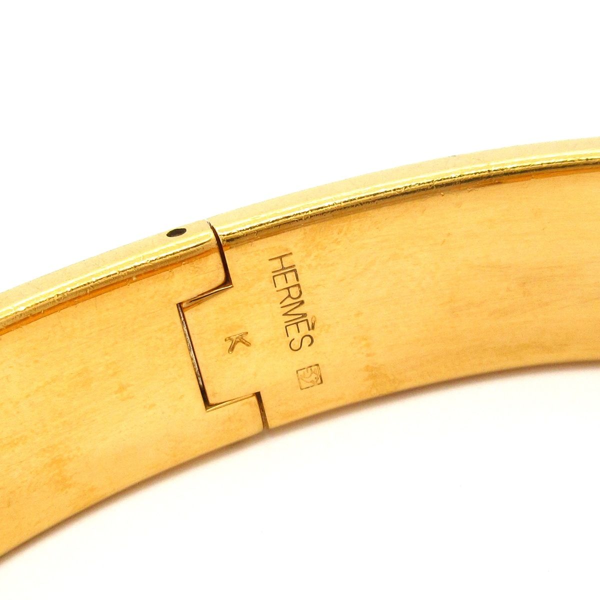  HERMES エルメス バングル クリックH ゴールド レッド バングル リストバンド アクセサリー