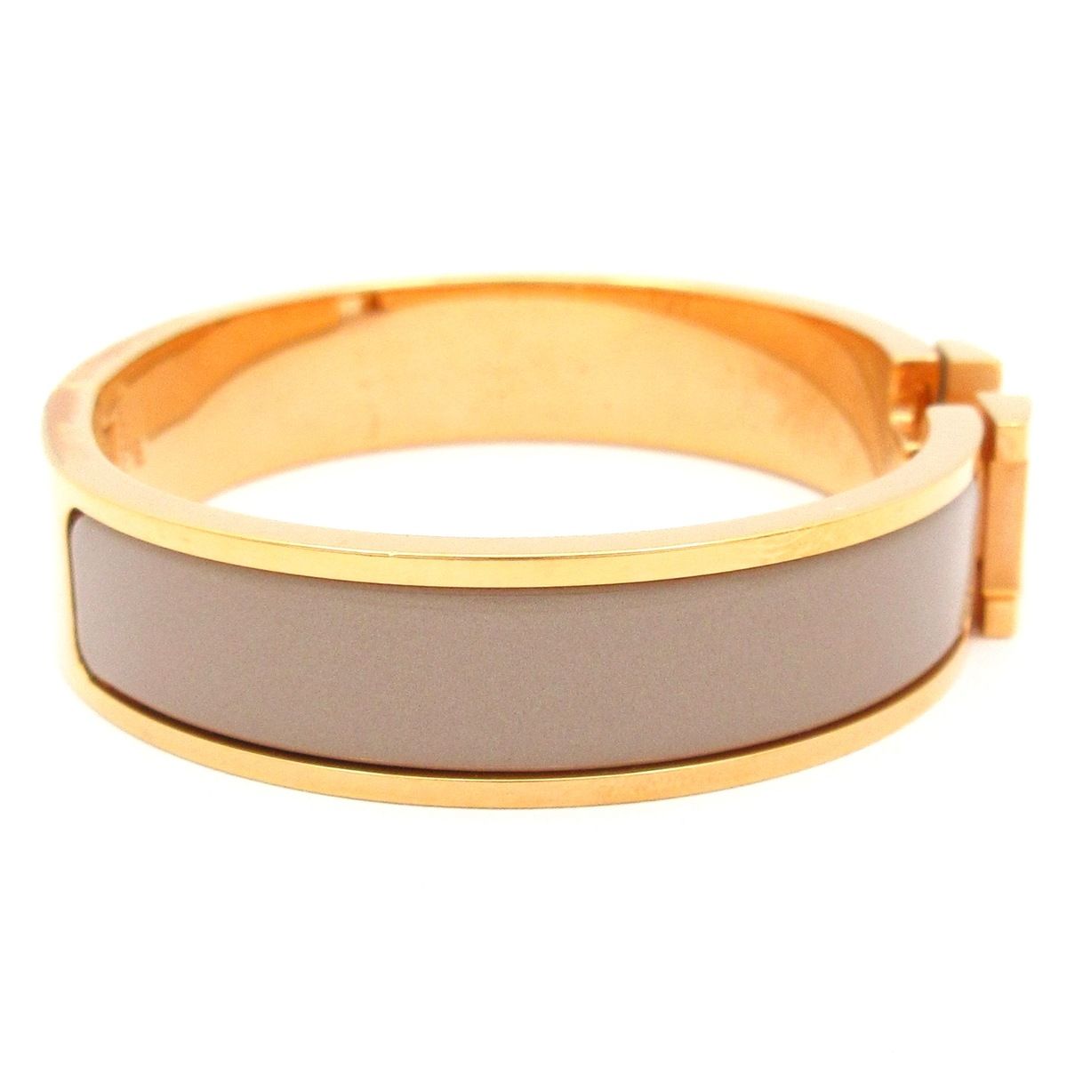 HERMES エルメス バングル クリックH ピンクゴールド マロン グラッセ