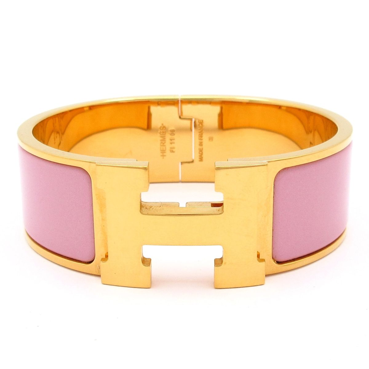 HERMES エルメス バングル クリック クラックH ゴールド ローズ カンダー